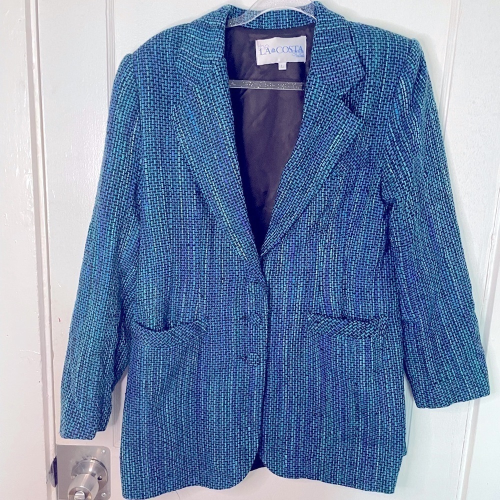 Blue Silk Blazer
